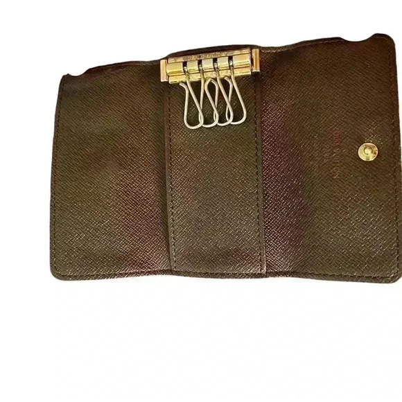 Louis Vuitton Damier Ebene 4 Key Case Brown Luxury Fashion - Picture 3 of 5